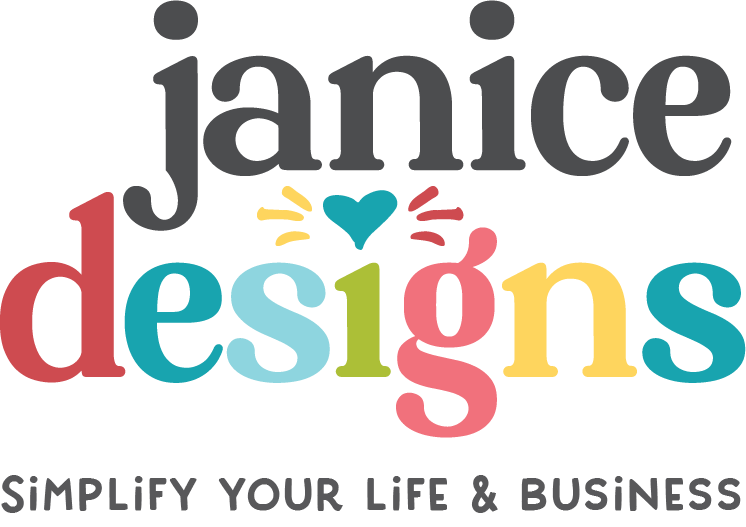 Janice Designs Logo with tagline